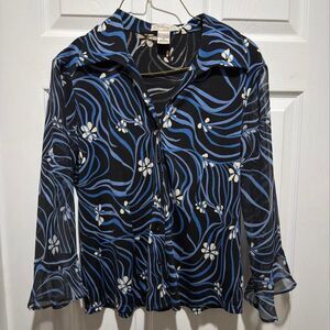 Notations Fairy Bell Sleeve Blouse